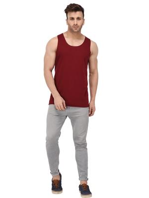 maroon cotton vest - 14946450 - Standard Image - 4