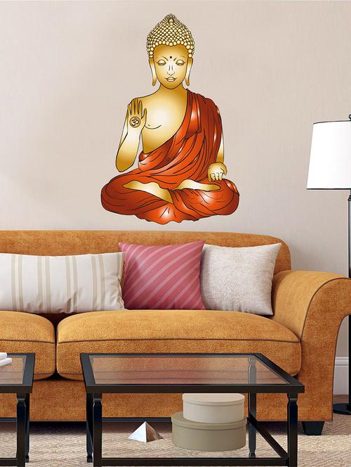 Buddha Multicolored Wall Sticker - 14948118 - Standard Image - 1