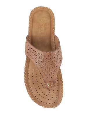 brown open thong wedge - 14949461 - Standard Image - 4