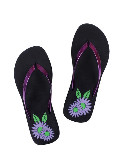 purple faux leather flip flop - 14953759 - Standard Image - 1