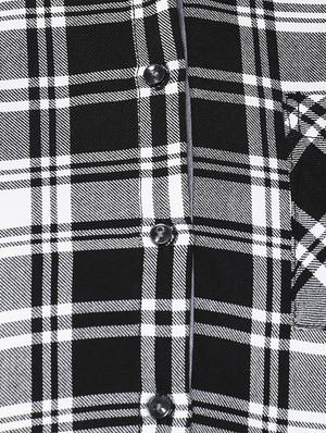 black checkered viscose shirt - 14954882 - Standard Image - 4