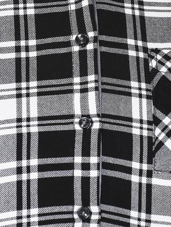 black checkered viscose shirt - 14954882 - Zoom Image - 4