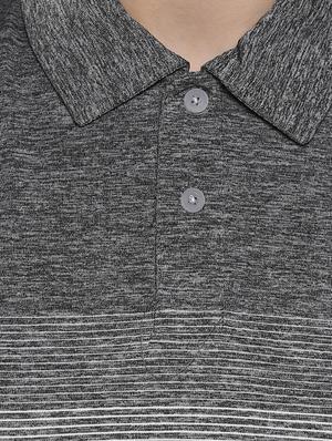grey ombre polo neck tee - 14954957 - Standard Image - 4