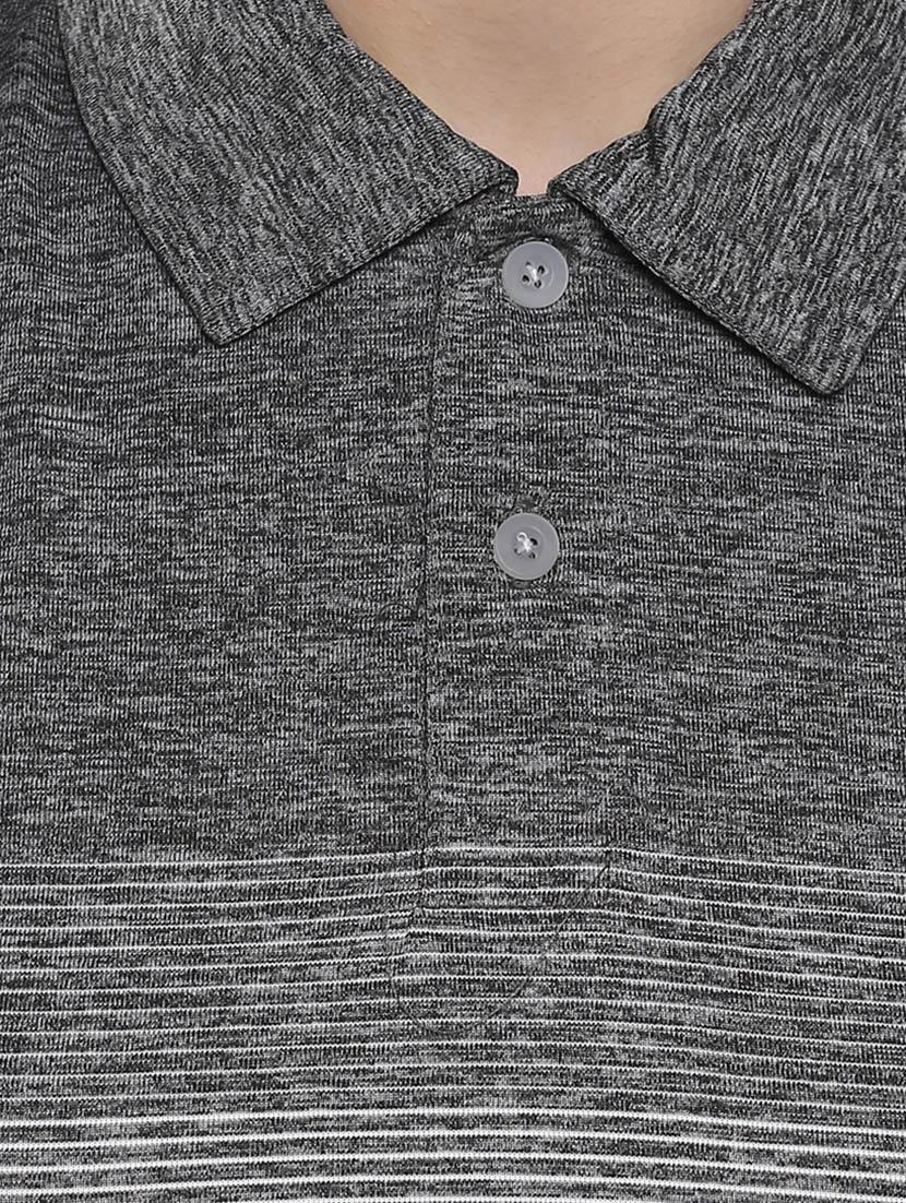 grey ombre polo neck tee - 14954957 - Zoom Image - 4