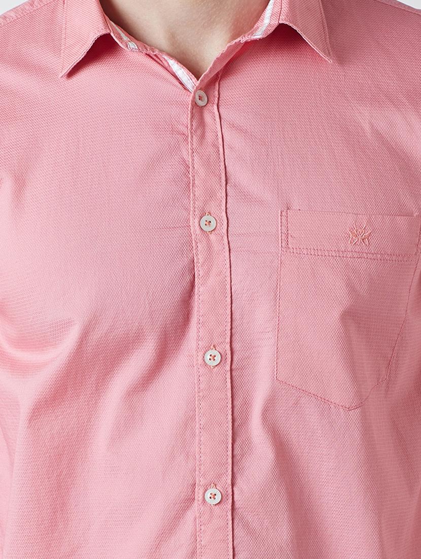 pink solid casual shirt - 14955104 - Zoom Image - 4