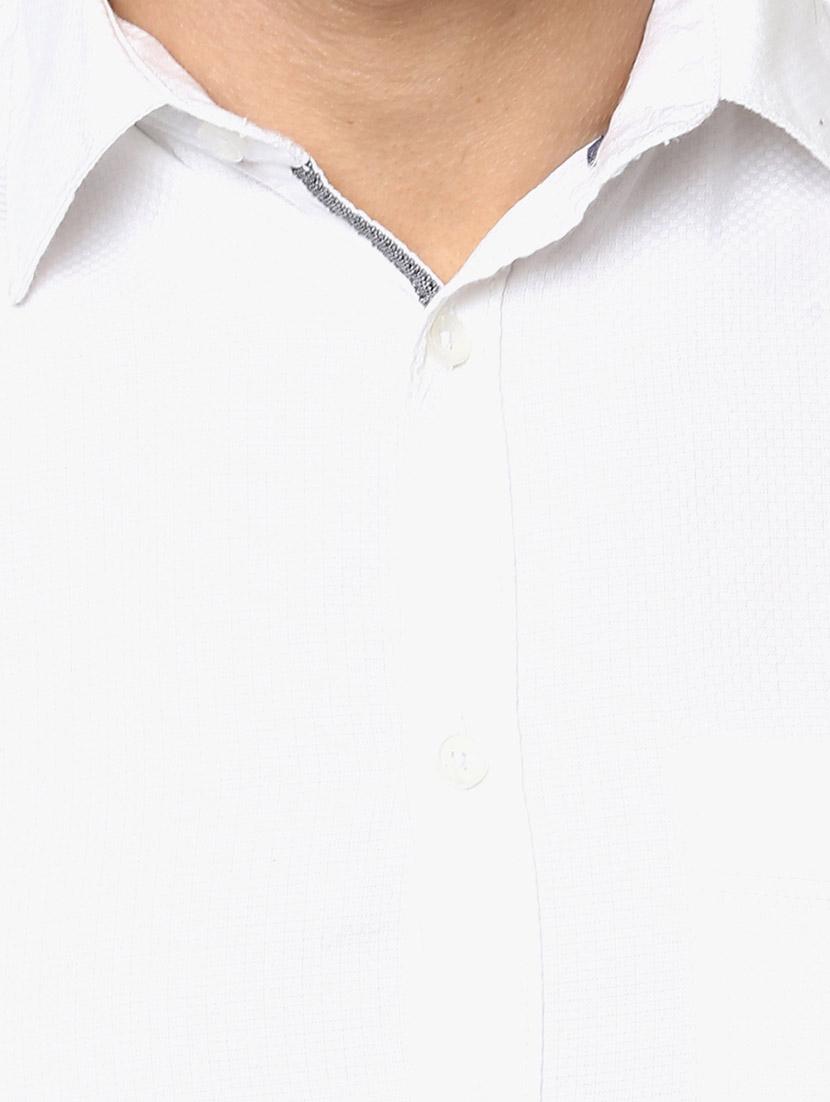 white cotton casual shirt - 14955185 - Zoom Image - 4