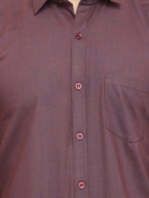 purple cotton casual shirt - 14957422 - Standard Image - 4