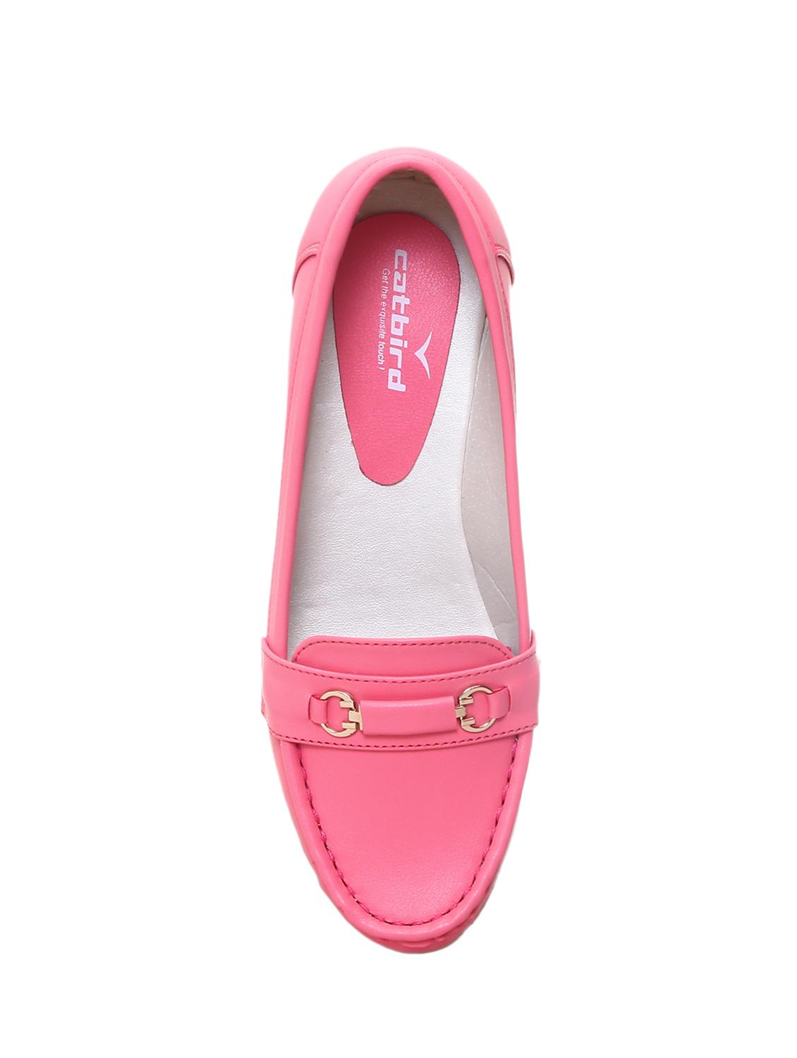 pink faux leather slip on loafers - 14957582 - Zoom Image - 4