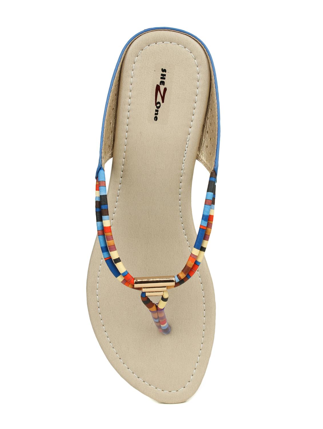 blue toe separator sandal - 14962149 - Zoom Image - 4