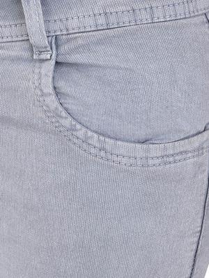 grey solid denim jeans - 14964866 - Standard Image - 4