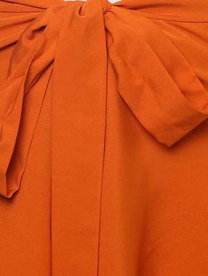 orange crepe ruffled palazzo - 14965348 - Standard Image - 4