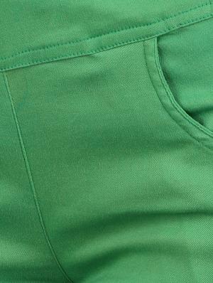 solid green cotton lycra jegging - 14965804 - Standard Image - 4