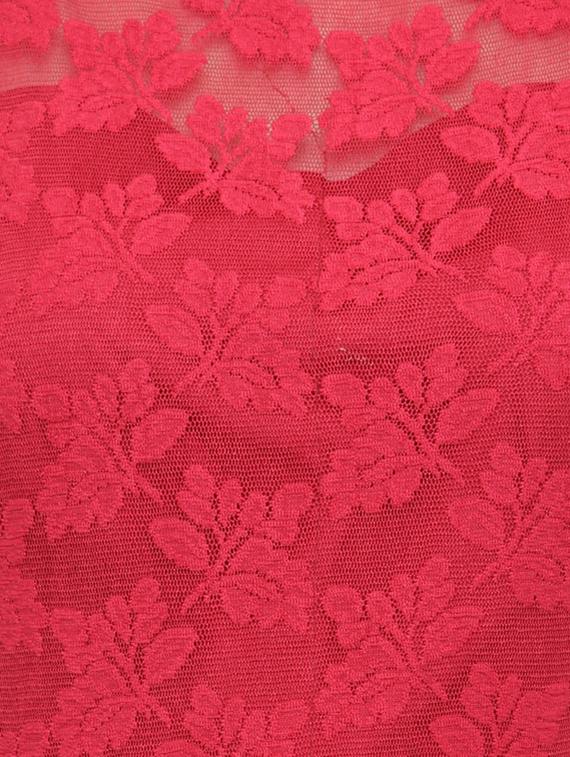embroidered mesh asymmetric hem dress - 14966351 - Zoom Image - 4