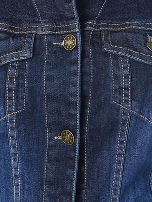 dark blue denim summer jacket - 14969661 - Standard Image - 4