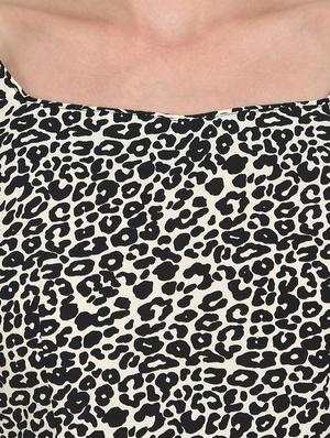 black printed fit& flare dress - 14972912 - Standard Image - 4