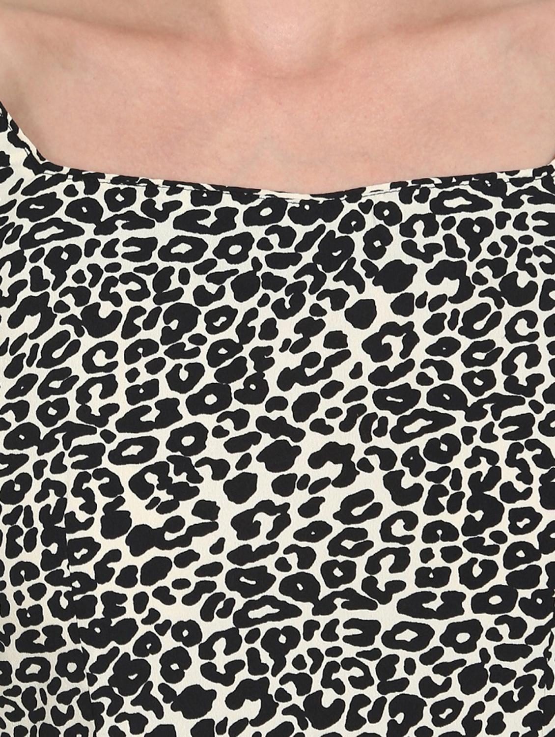 black printed fit& flare dress - 14972912 - Zoom Image - 4