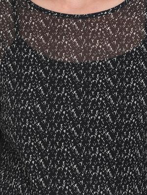 black printed chiffon top - 14974004 - Standard Image - 4