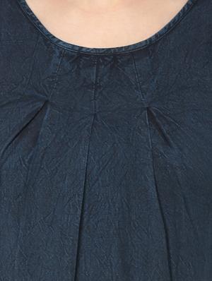 solid blue denim top - 14980496 - Standard Image - 4