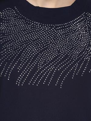navy blue embellished top - 14980516 - Standard Image - 4