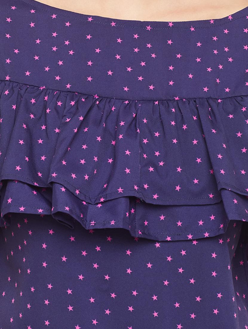 ruffled star print top - 14982675 - Zoom Image - 4