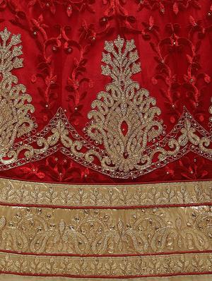 red net aline lehenga - 14984326 - Standard Image - 4