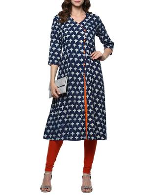 blue cotton kurta - 14984473 - Standard Image - 4