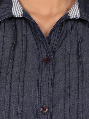 pin tuck detail shirt tunic - 14985212 - Standard Image - 4