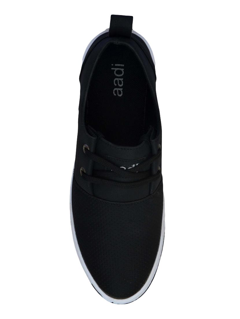 black leatherette lace up sneaker - 14985864 - Zoom Image - 4