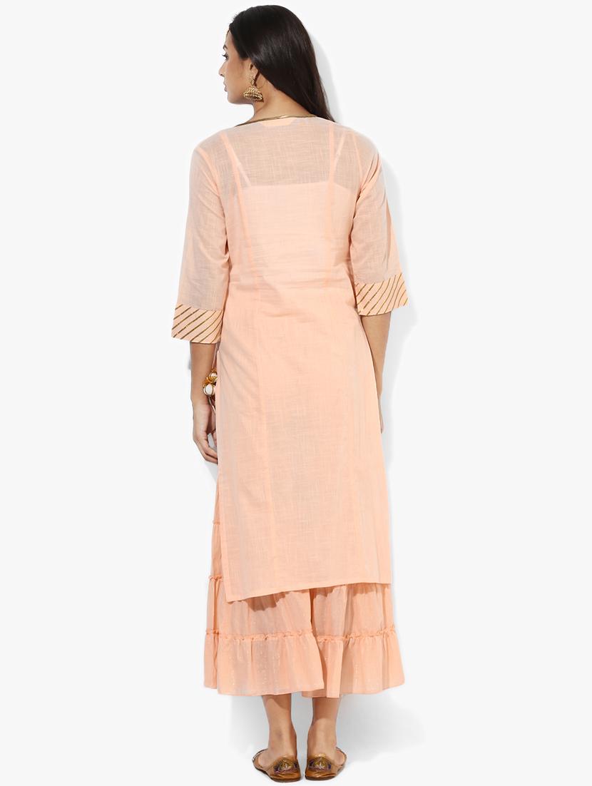 tonal gotta work straight kurta - 14986362 - Zoom Image - 4