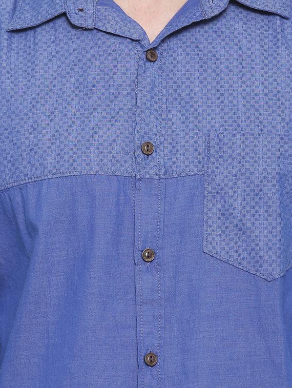 blue cotton casual shirt - 14986938 - Zoom Image - 4