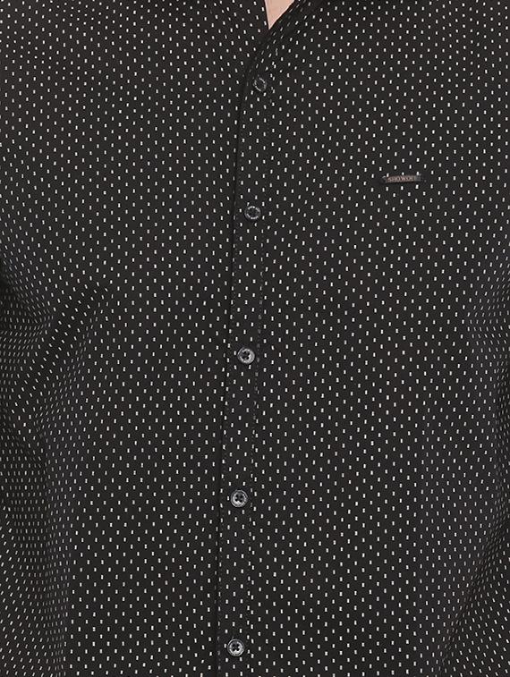 black cotton casual shirt - 14986981 - Zoom Image - 4
