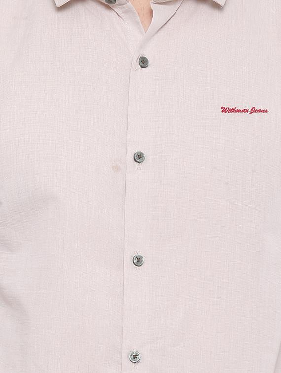 beige cotton casual shirt - 14986985 - Zoom Image - 4