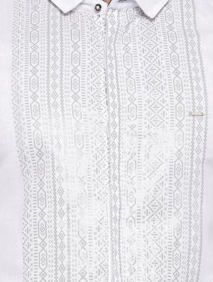 white linen casual shirt - 14987048 - Standard Image - 4