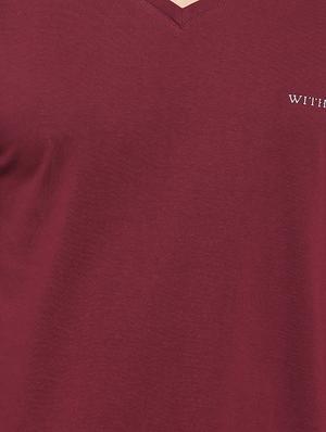 maroon cotton t-shirt - 14987088 - Standard Image - 4
