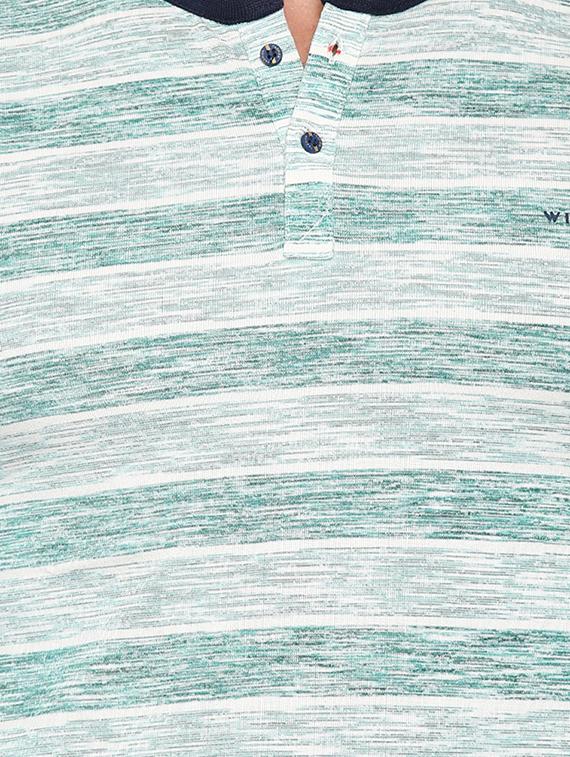 green viscose striped t-shirt - 14987107 - Zoom Image - 4