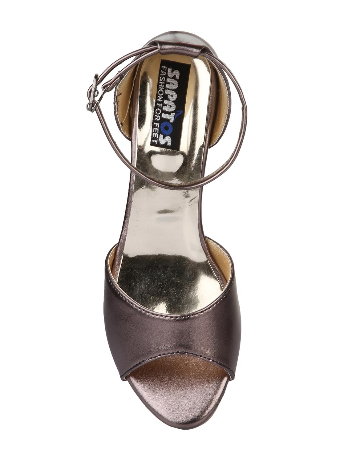 metallic ankle strap sandal - 14987191 - Zoom Image - 4