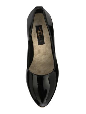 black leatherette slip on pumps - 14987223 - Standard Image - 4