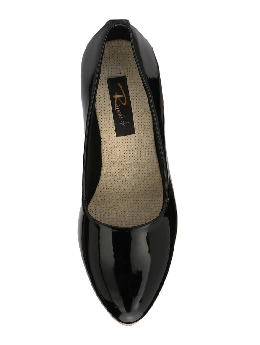 black leatherette slip on pumps - 14987223 - Zoom Image - 4