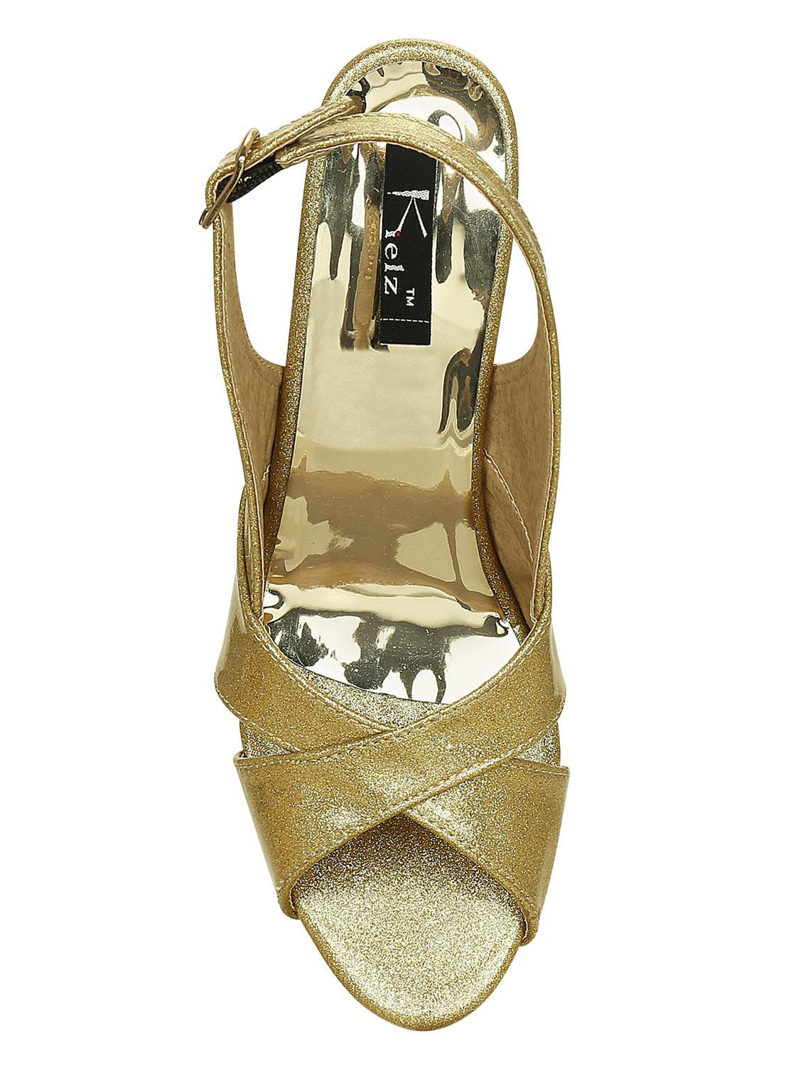 gold patent back strap sandals - 14987379 - Zoom Image - 4
