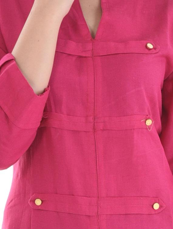 pink rayon kurta - 14987847 - Zoom Image - 4
