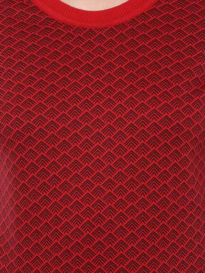 red cotton printed pullover - 14991806 - Standard Image - 4