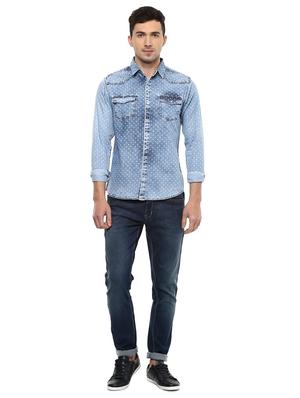 blue cotton casual shirt - 14994723 - Standard Image - 4