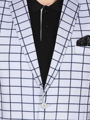 blue cotton casual blazer - 14996411 - Standard Image - 4