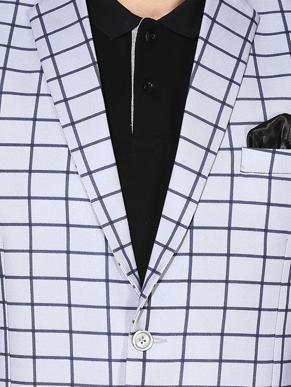 blue cotton casual blazer - 14996411 - Zoom Image - 4