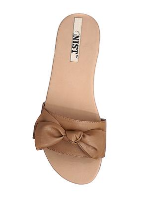 tan faux leather slides - 14996535 - Standard Image - 4