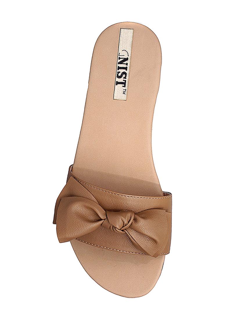 tan faux leather slides - 14996535 - Zoom Image - 4