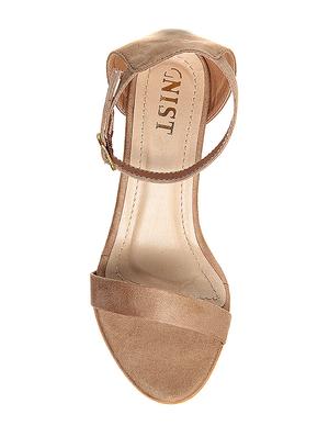 beige suede ankle strap sandals - 14996590 - Standard Image - 4