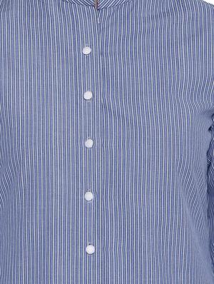 blue cotton kurta palazzo set - 14997856 - Standard Image - 4