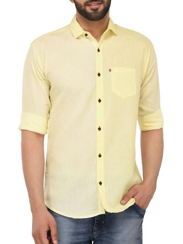 yellow linen casual shirt - 14998956 - Very Small Image - 1