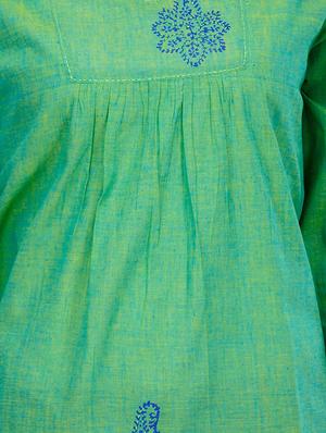 fuchsia designs green cotton straight kurti - 14999518 - Standard Image - 4